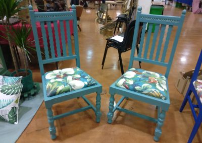 Pair of blue chairs